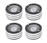 UPALDHOU Rc Tires, Aluminum Alloy 1.9 Inch Wheel Hub, High Stability, Precision Cnc Machined, For 1/10 Rc Crawler Models (Silver)
