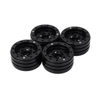 UPALDHOU Rc Tires, Aluminum Alloy 1.9 Inch Wheel Hub, High Stability, Precision Cnc Machined, For 1/10 Rc Crawler Models (Black)