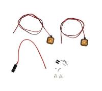 UPALDHOU Remote Control Car LED Lights, Adjustable Metal Bracket, White and, for RC Vehicle Upgrade, Operating Voltage: 3.7 to 7.4V, Perfect for Racing and Customization (Orange)