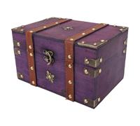 UPALDHOU Retro Decorative Treasure Chistbox Adds a Vintage Charr to Offices or Study Rooms Such As a Cinema Production Plugs (Purple)