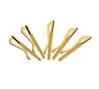 UPALDHOU Rustproof Wallet Money Clamp/Holder, 5Pcs Spring Cash Clamp/Holder for 75mm Money, Bronze for Unisex (Gold)