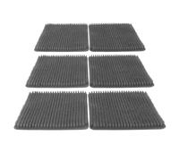UPALDHOU Scratch Resistant Chicken Mats No More Broken Eggs, PE Nesting Pads for Hen, 6 Pieces (Gray)