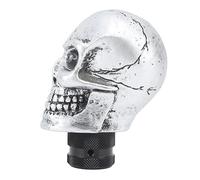UPALDHOU Skull Gear Shift Knob Resin Manual Car Shifter Handle (Silver)