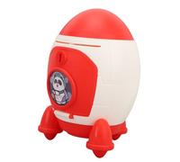 UPALDHOU Space Themed Money Bank Space Saving Jar Astronaut Piggy Bank for Kids with Key Lock Colorful Design Teach Financial Habits (Red)