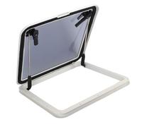 UPALDHOU Square Boat Porthole Window, Tempered Glass Marine Portlight with Fixed Locking Handle for Yacht RV Trailer Camping Vehicle