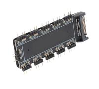 UPALDHOU Universal RGB Splitter 10 Port Hub with a Motherboard Cable for the Main Plate, an Easy RGB Light Concentrator to Install for Base