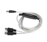 UPALDHOU USB Midi Cable with Built-in Driver, Real Plug and Play, Sturdy Design, Versatile Usage, Clear Led Indicator, 2 Meters Cable Length, for Electronic Pianos and Synthesizers