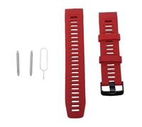 UPALDHOU Watch Band, Adjustable Silicone Solar Smartwatch Sports Wrist Strap Replacement for Men Women (Red)