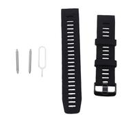 UPALDHOU Watch Band, Adjustable Silicone Solar Smartwatch Sports Wrist Strap Replacement for Men Women (Black)