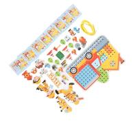 UPALDHOU Wooden Threading Toy, Beech Fire Scene Lacing Game with Fine Motor Skill Training, Educational Stringing Board for 3,4,5,6 Years Safe Construction, Parent-Child Skill Development