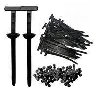 UpAmcarker 100Pcs Nylon Heavy Duty Self-Locking Nylon Zip Ties Holder, Plastic Cable Ties Tool Fasteners Car Body, Multipurpose Plastic Cable Ties Tool for Car Daily Repair Quick Fix (50)