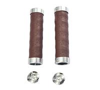 UPANBIKE Bike Grips Leather Double Lock On Fit 22.2mm Handlebar Grips for Mountain Bike Road Bicycle (One Pair)
