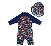 upandfast Baby 1/2 Sleeve Bathing Suit Infant One-Piece Rashguard (Colorful Fish,24-36 Months)
