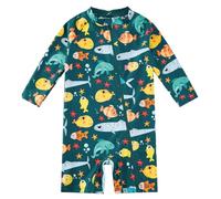 upandfast Swimsuit for Babies with Zipper UPF 50+ Baby Swimwear Long Sleeve(3-6 Months,Many Fish)