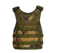 UpAuto Mini Beer Vest Military Bottle Beverage Cooler Holder MOLLE Vest for 12oz or 16oz Cool Bottle Decoration (Green Camouflage)