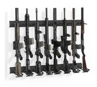 Upbci Gun Rack Wall Mount, Aluminium Alloy Gun Racks for Wall, Adjustable 4/8/12 Slot Indoor Gun Racks Securely Hold Shotguns Rifles Rack