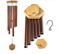 UpBlend Outdoors Wind Chimes for Outside - 29" Copper-Red Wind Chime Outdoor, Zen Garden Chimes for Outdoors, Tin Windchime, Decor Windchimes for Mom, Grandma, Gifts for Her