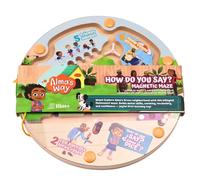 Upbounders® Alma’s Way™ “How Do You Say?” Bilingual Montessori Magnetic Maze - Spanish & English Learning Toy for Toddlers 18 Months+ - Fine Motor & First Words Play
