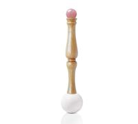UPCEED Singing Bowl Mallet,Rubber Mallet Striker with Silicone Head and Wooden Handle for Playing Quartz Crystal Singing Bowls(Pink,Sphere)