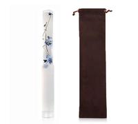 UPCEED Singing Bowl Mallets with Transparent Acrylic Base, Rubber Mallets for Playing Quartz Crystal Singing Bowls with Bundle Bag (Floral Pattern)