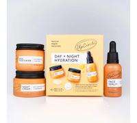 UpCircle Beauty Day + Night Hydration Set 60ml Face Moisturiser, 55ml Night Cream & 30ml Face Serum