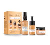 UpCircle Discovery Set - Cleansing Face Milk, Face Moisturiser and Peptide Serum Trio - Vitamin E, Niacinamide + Aloe Vera - Boosts Collagen, Hydrates + Soothes - Vegan + Cruelty-Free