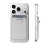 Upcommon Enclave Wallet with Pull-tab for iPhone 16/15/14/13/12 Series, MagSafe Compatible, Magnetic 3 Card Holder, Ultra Slim, Premium PU Leather (3 Card Pull-tab, Gray)