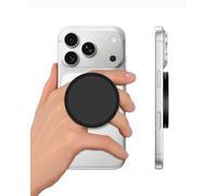 Upcommon SnapPuck Grip Stand, Compatible with MagSafe, Ultra Slim Collapsible Phone Holder, Kickstand, Magnetic Snap Close (Jet Black)