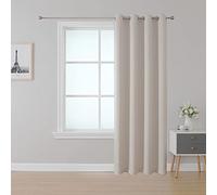 Upcortinassi Fire Resistant Curtains for Hotel Hospital Light Beige 52" x 108" (132 x 274 cm)
