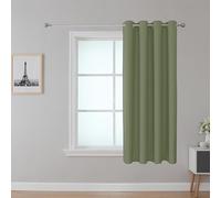 Upcortinassi Fire Retardant Curtain - 1 Panel, Sage Grommet Top for Classroom Window, SGS NFPA 701, 52x63 Inch