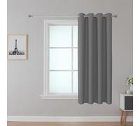 Upcortinassi Fire Retardant Curtains Grey for School Classroom 52 x 63 1 Panel