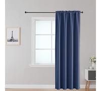 Upcortinassi Firepproof Blackout Curtain Blackout Curtain, Test Certification NFPA701, Rod Pocket Top, Navy Blue 52 x 95 inch, Pack of 1 Panel