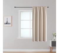 Upcortinassi Fireproof Curtain for School Dorm, Rod Pocket Top, Light Beige 52 x 63 inch, Pack of 1 Panel