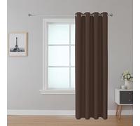 Upcortinassi Fireproof Curtains Blackout Grommet Top for Dorm Brown 52 x 95 1 Panel
