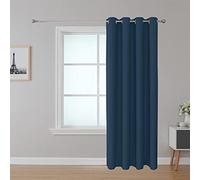 Upcortinassi Flame Retardant Blackout Curtains Thermal Insulated for School Classroom Dorm Nursing Home Navy Blue 52 x 84 1 Panel