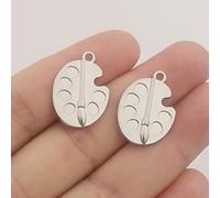 UPCOT 10 Pcs 25x18mm Alloy Charm Bright Artist Palette Charms Pendant Fit Making Accessorie DIY Handmade Craft-default