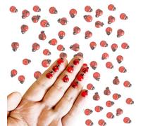 UPCSKDA 200PCS Mini Resin Animals Miniature Ladybugs Little Figures for DIY Craft Micro Landscape Fairy Garden Aquarium Dollhouse Potted Plant Decoration (Ladybugs)