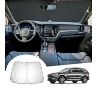 [Update] GAFAT Compatible with Volvo XC60 2018-2026 2027 Sunshade Cover Front Window, Sun Protector Front Windscreen Indoor, Facelift XC60 Accessories Parasol Sun Visor, Cooling, UV Protection