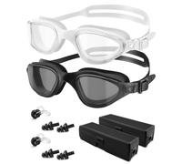 Updated Anti-Fog Swimming Goggles Adults Providing UV Protection and Secure fit Ensuring a Leak-free Swim Experience Suitable for Both Men and Women Black Swimming glasses