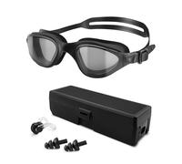 Updated Anti-Fog Swimming Goggles Adults Providing UV Protection and Secure fit Ensuring a Leak-free Swimming Experience Suitable for Both Men and Women Black Swimming glasses