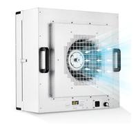Updated Fan Filter Unit HEPA-Filter Laminar Flow Hood 22.6x22.6 Inch for Class 100 / ISO 5 Cleanliness Clean Room/Mycology Work/Mushroom with Safety Lock (110V)