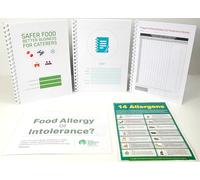Updated for 2026 Caterers Safer Food Better Business 3 x Spiral Bound Manuals, SFBB, 13 Month Diary & Fridge Temperature Records & 2 Laminated Food Allergy Safety Signs