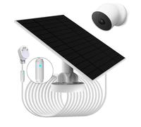 Updated model 6W solar panel compatible with Google Nest Camera Outdoor & Indoor and 2nd Generation (Battery Version), Easy Installation, IP66, 4m Charging Cable