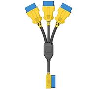 Updated Nylon obd2 Splitter Waterproof odb2 Extension Cable 1 to 3 Cord obdii Splitter Anti-Tear obd2 Splitter Insulation/Leakproof obd2 Adapter 16 pin OBDII Male to Female Extension Cord for Any Car