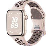 Upeak Sport Strap Compatible with Apple Watch Strap 45mm 44mm 42mm 49mm, Breathable Recycled Silicone Colorful Flakes Band, for iWatch Strap Ultra 2 SE Series 9 8 7 6 5 4 3 2 1, S, Desert Stone