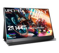 UPERFECT 144Hz Portable Monitor 16.1 Inch Gaming Monitor 2K 2560x1440 Support Freesync, IPS Display, 100% sRGB Matte Monitor with Mini HDMI/Type-C Port, Second Monitor for Laptop/PC/Mac/PS3/Phone