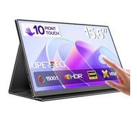 UPERFECT 15.6" Portable Monitor Touchscreen, 10-Point 1080P FHD IPS Portable Screen w/VESA/Smart Cover, Eye Care USB-C Mini HDMI Travel Screen for Laptop/Game Consoles/Phone/Tablet