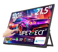 UPERFECT 21.5” Touchscreen 120Hz Portable Monitor w/Kickstand & VESA, FreeSync IPS HDR Large Portable Gaming Monitor HDMI USB C, 3 Narrow Edge External Matte Display w/Fully Metal Unibody for PC Lapt
