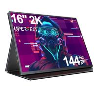 UPERFECT 2K 144Hz 16 Inch Portable Monitor with 2560 x 1600 16:10 1200:1 450 Nits QLED Screen Mini HDMI Type C for PC Laptop Mobile Phone Xbo Switch PS4/5, Portable Display VESA Compatible