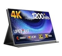UPERFECT 4K Portable Monitor 16" 3840x2400 UHD HDR |1200cd/㎡ Brightness| 16:10 | 2000:1 | Portable Gaming Display, IPS FreeSync Speaker Travel Extra Screen for Laptop, USB-C Monitor, VESA & Smart Case